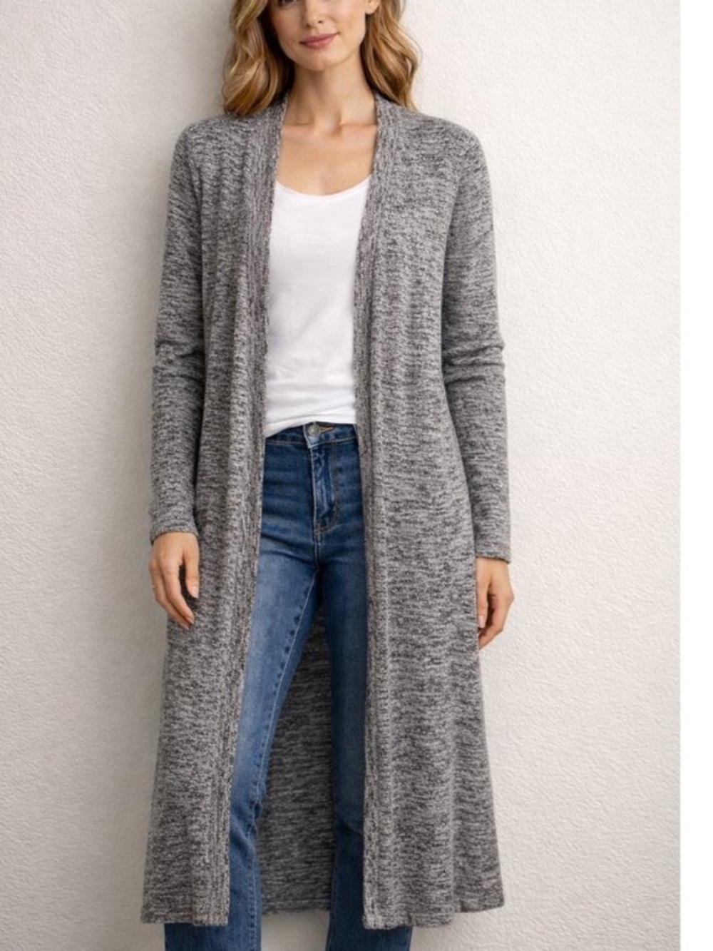 Velvet by Graham & Spencer melora Cozy Jersey Long Cardigan Size small